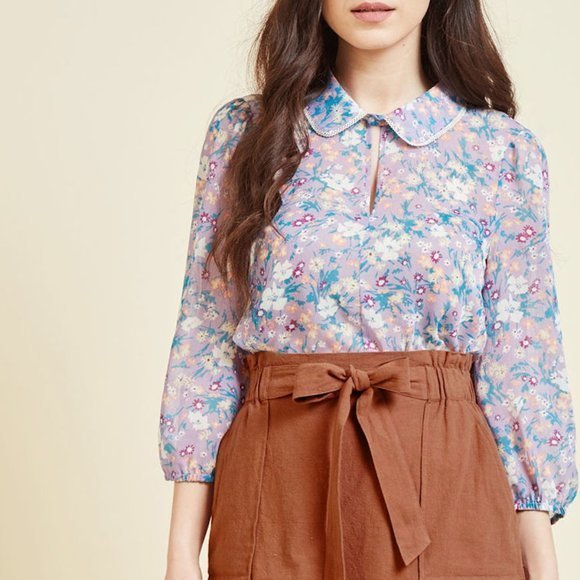Sold‎ Out NWT Modcloth Floral Top - Picture 6 of 7
